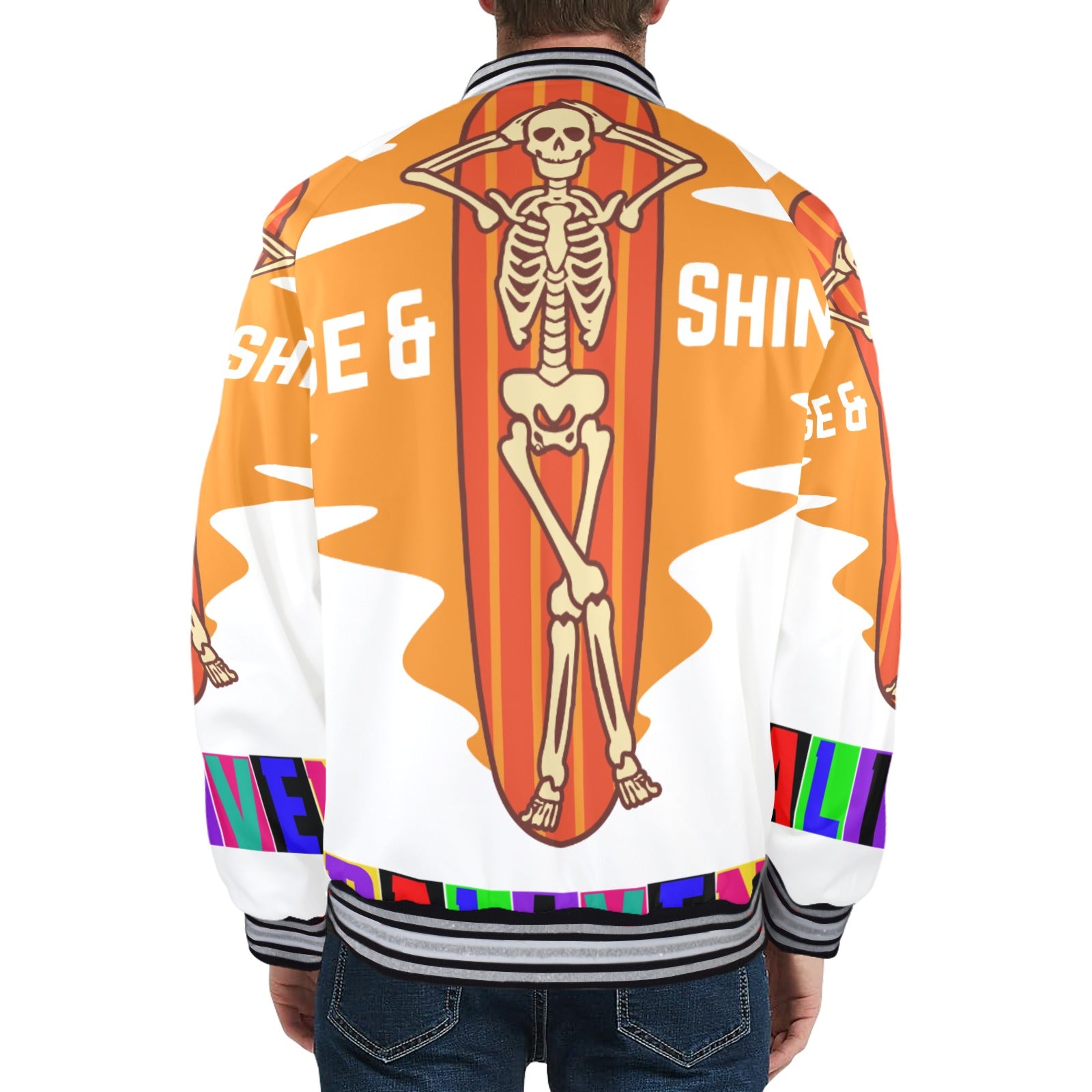 Baliveno Men's Striped Trim Bomber Jacket