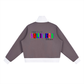 Contrast Side Stripe Fleece Cropped Track Jacket