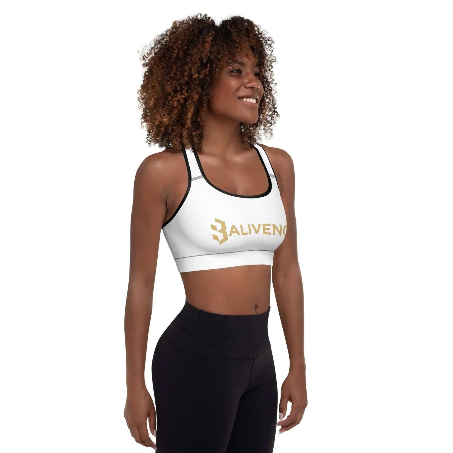 Padded Sports BraPadded Sports BraGet the perfect bra for your workouts! This comfy bra has a soft moisture-wicking fabric, extra materials in shoulder straps, and removable padding for maximum suppo[Bal]