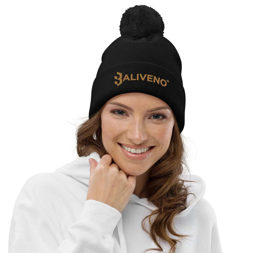 Baliveno Pom PomBaliveno Pom pom beanieStay cozy and stylish through chilly autumn days and winter's embrace with the Baliveno Pom Pom Beanie. Crafted from 100% soft-touch acrylic, this beanie promises bo[Bal]