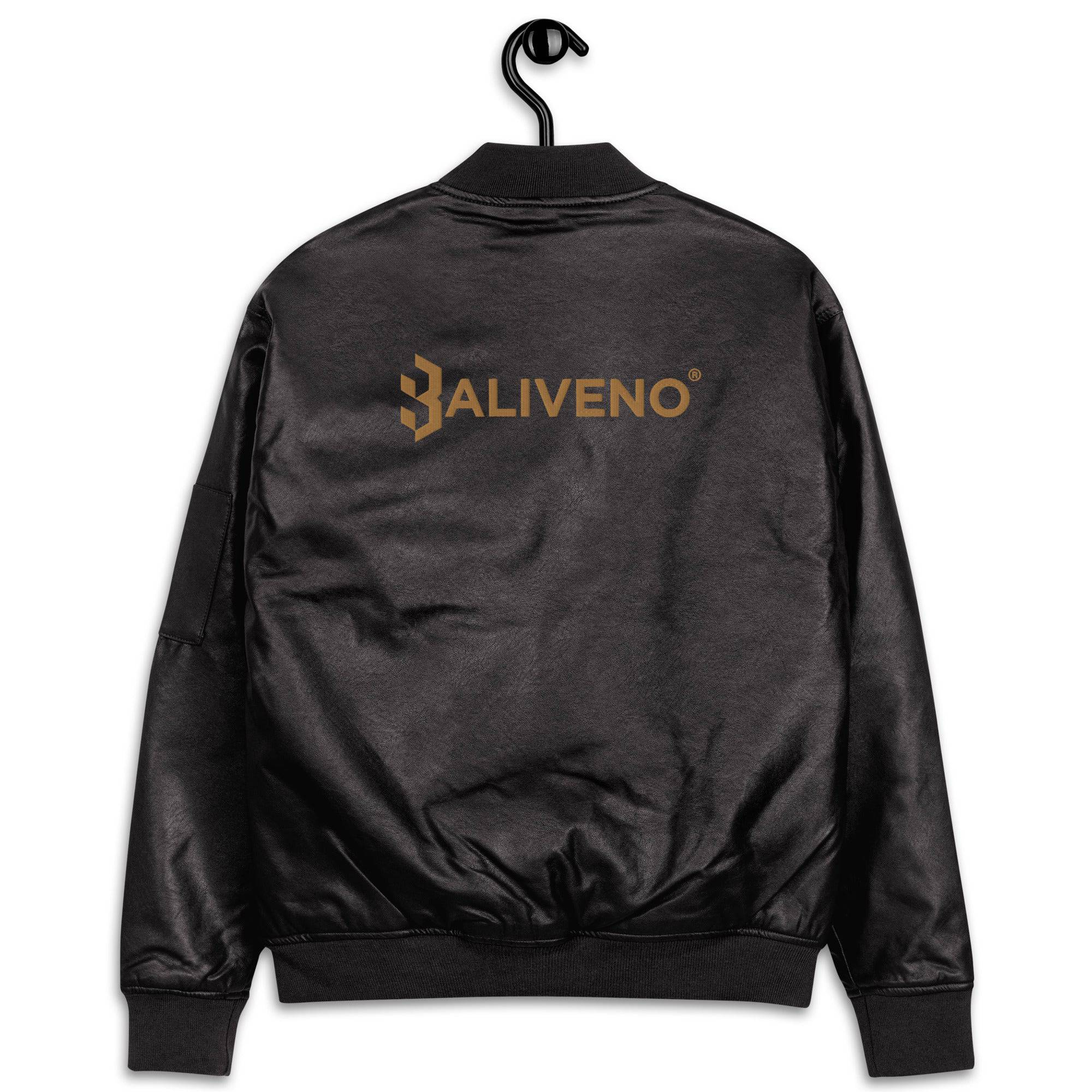 Leather Bomber Jacket - BALIVENO