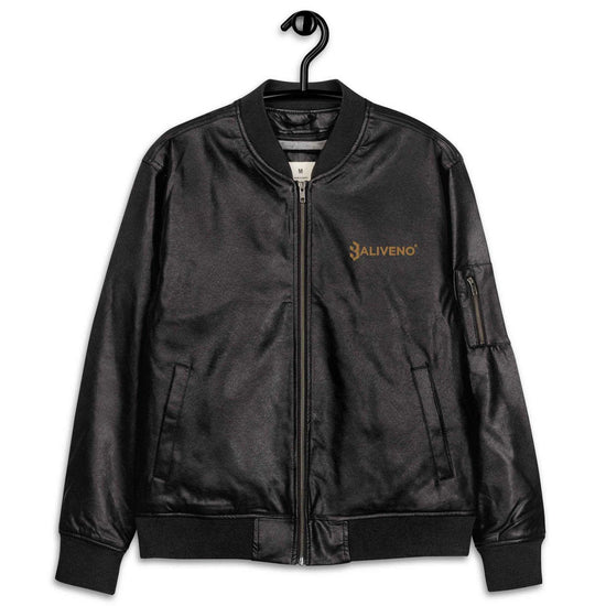 Leather Bomber JacketLeather Bomber JacketElevate your wardrobe with timeless style and sophistication with our Leather Bomber Jacket. Crafted from high-quality 100% PU leather, this classic piece is a must-[Bal]
