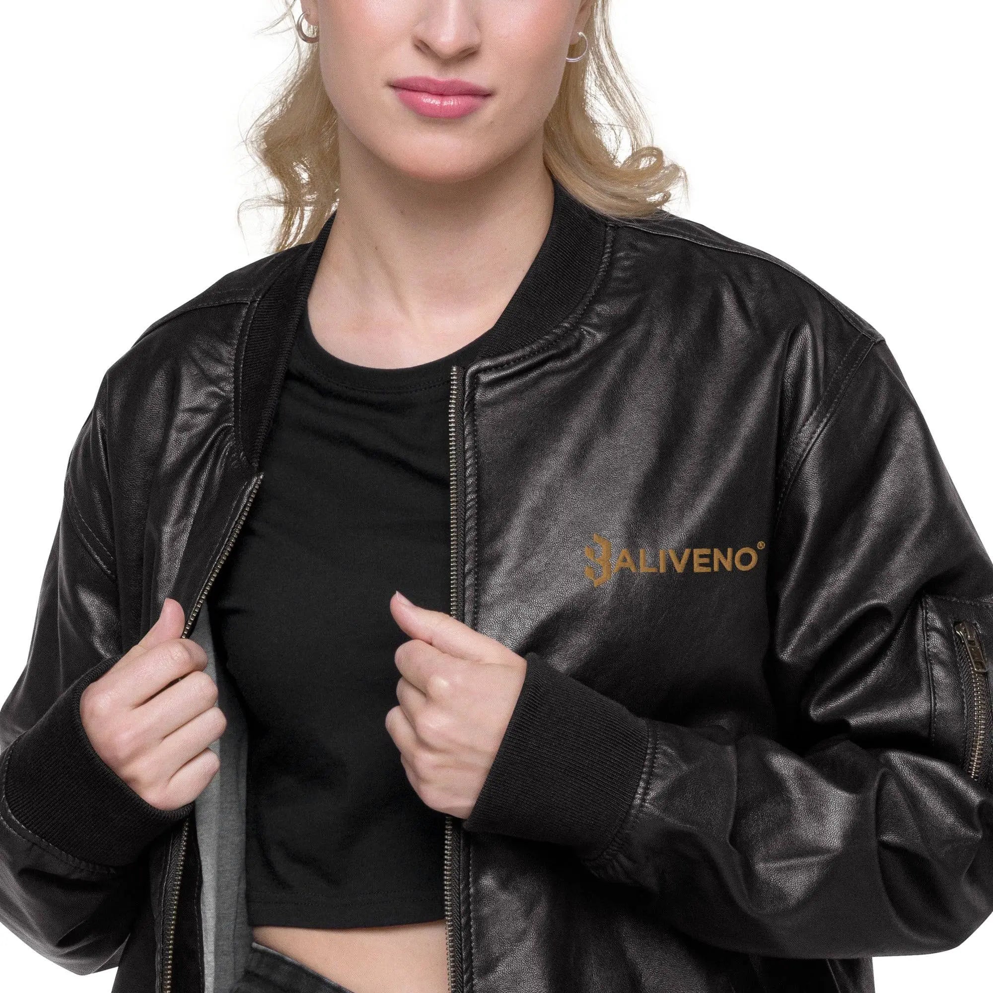 Leather Bomber Jacket - BALIVENO