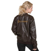 Leather Bomber JacketLeather Bomber JacketElevate your wardrobe with timeless style and sophistication with our Leather Bomber Jacket. Crafted from high-quality 100% PU leather, this classic piece is a must-[Bal]