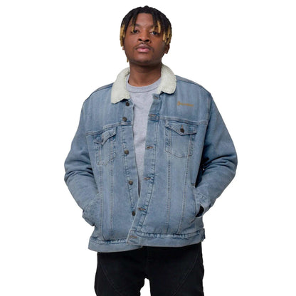 Unisex denimUnisex denim sherpa jacketIntroducing the timeless appeal of our Unisex Denim Sherpa Jacket. Whether you&