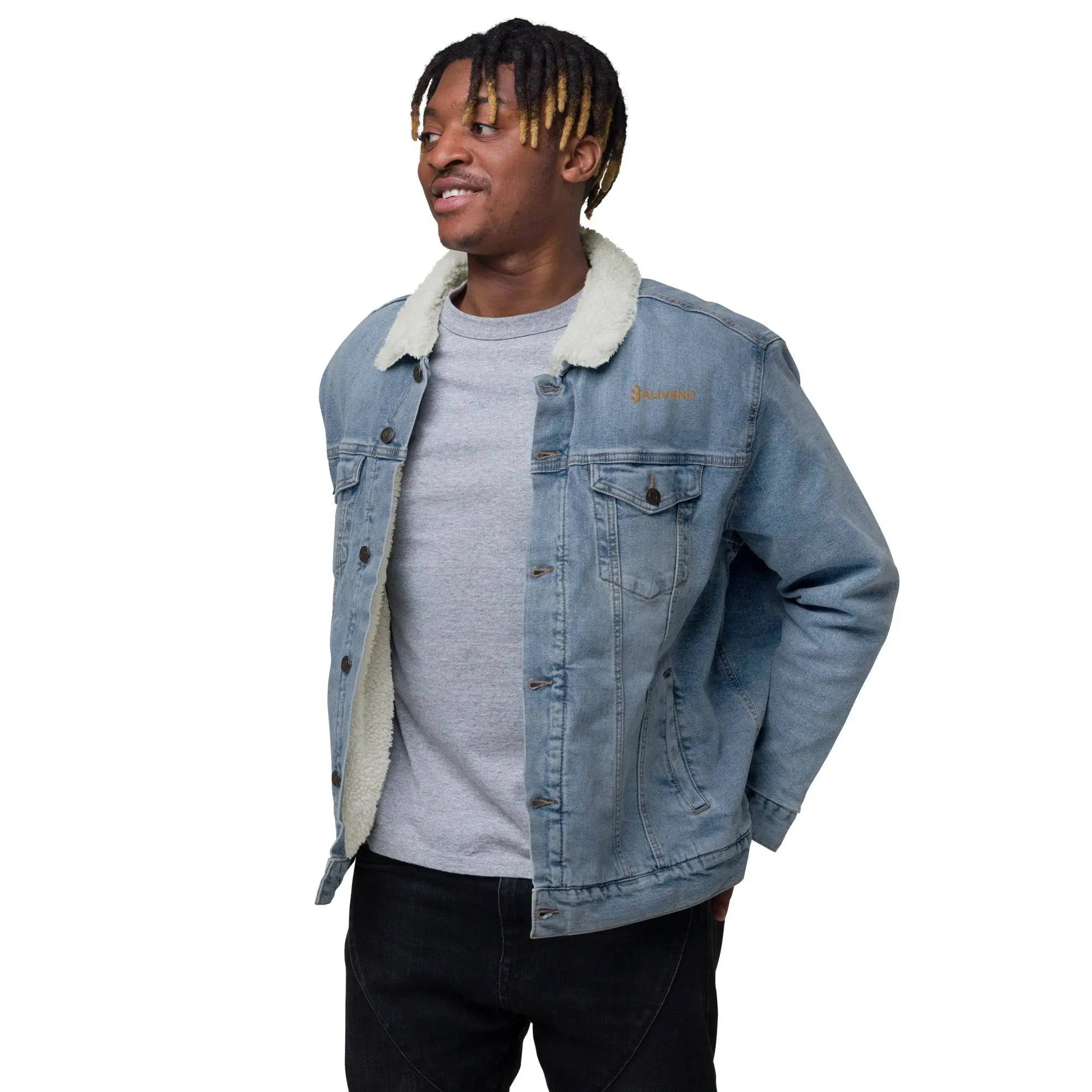 Unisex denim sherpa jacket - BALIVENO