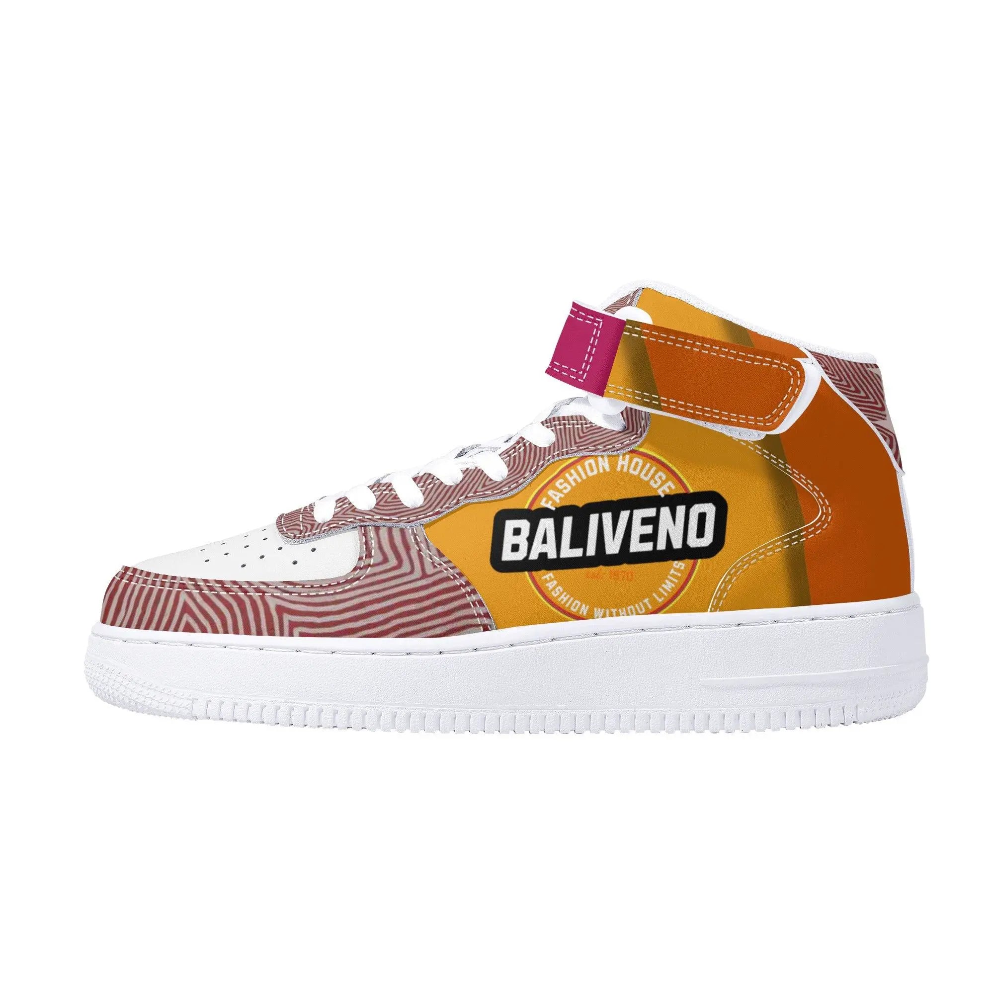 Baliveno Mens High Top Leather Sneakers limited Edition - BALIVENO