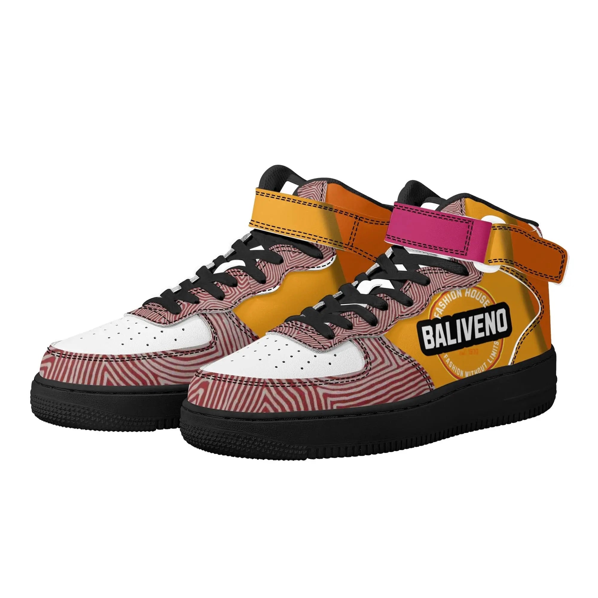 Baliveno Mens High Top Leather Sneakers limited Edition - BALIVENO