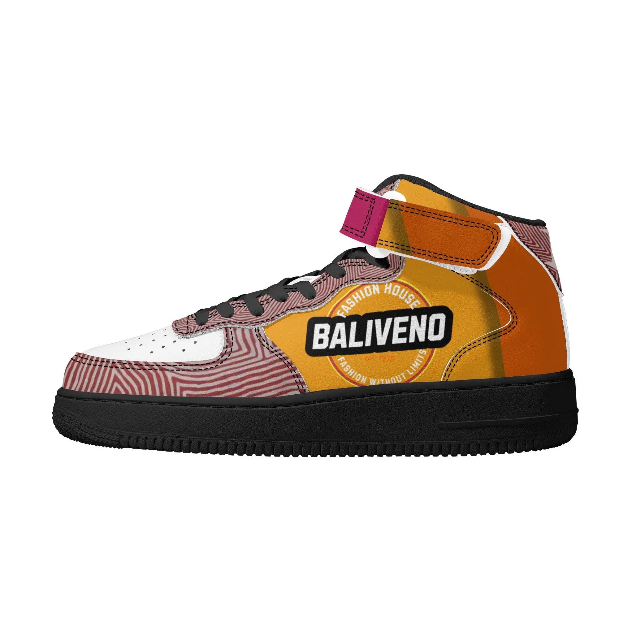 Baliveno Mens High Top Leather Sneakers limited Edition - BALIVENO