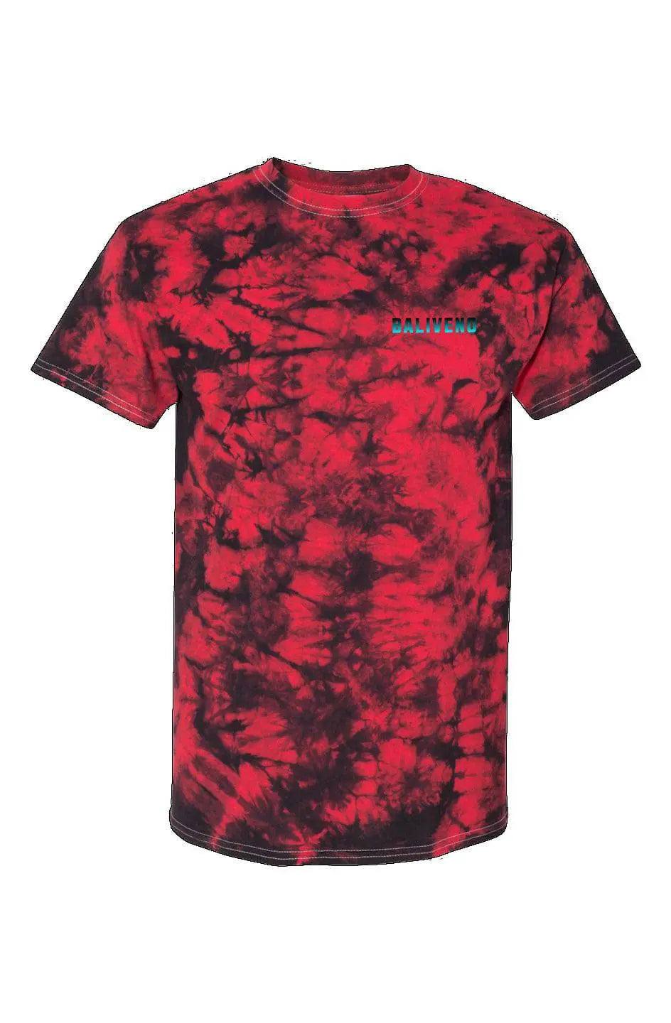Baliveno Red Crystal Tie-Dye TeeBaliveno Red Crystal Tie-Dye TeeAdd a touch of sparkle to your wardrobe with the Baliveno Red Crystal Tie-Dye Tee. Showcasing a distinct crystalline dye pattern, each shirt boasts bold colors with [Bal]