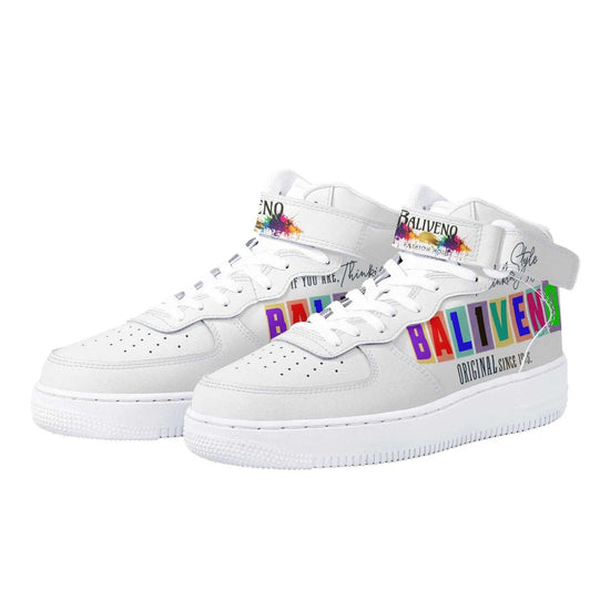 Baliveno UnisexBaliveno Unisex High Top Leather Sneakers* Custom all-over printed shoes with lace-up and velcro closure construction for a snug fit.* Made of high-quality eco-friendly PU upper to keep your shoes clean, wa[Bal]