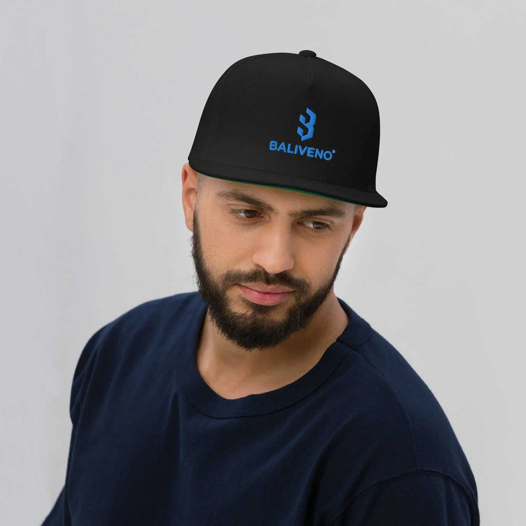 Men Flat Bill CapMen Flat Bill CapElevate your style with our Men's Flat Bill Cap, a timeless classic with a modern twist. Designed for those who appreciate high-profile fits and a pop of color, this[Bal]