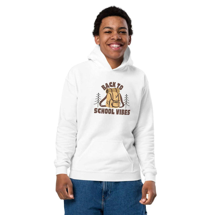 Back To SchoolBack To School Vibes HoodieKeep kids warm and comfortable all school year long with the Back To School Vibes Kids Hoodie. This durable yet soft youth hoodie is built for busy, active children [Bal]