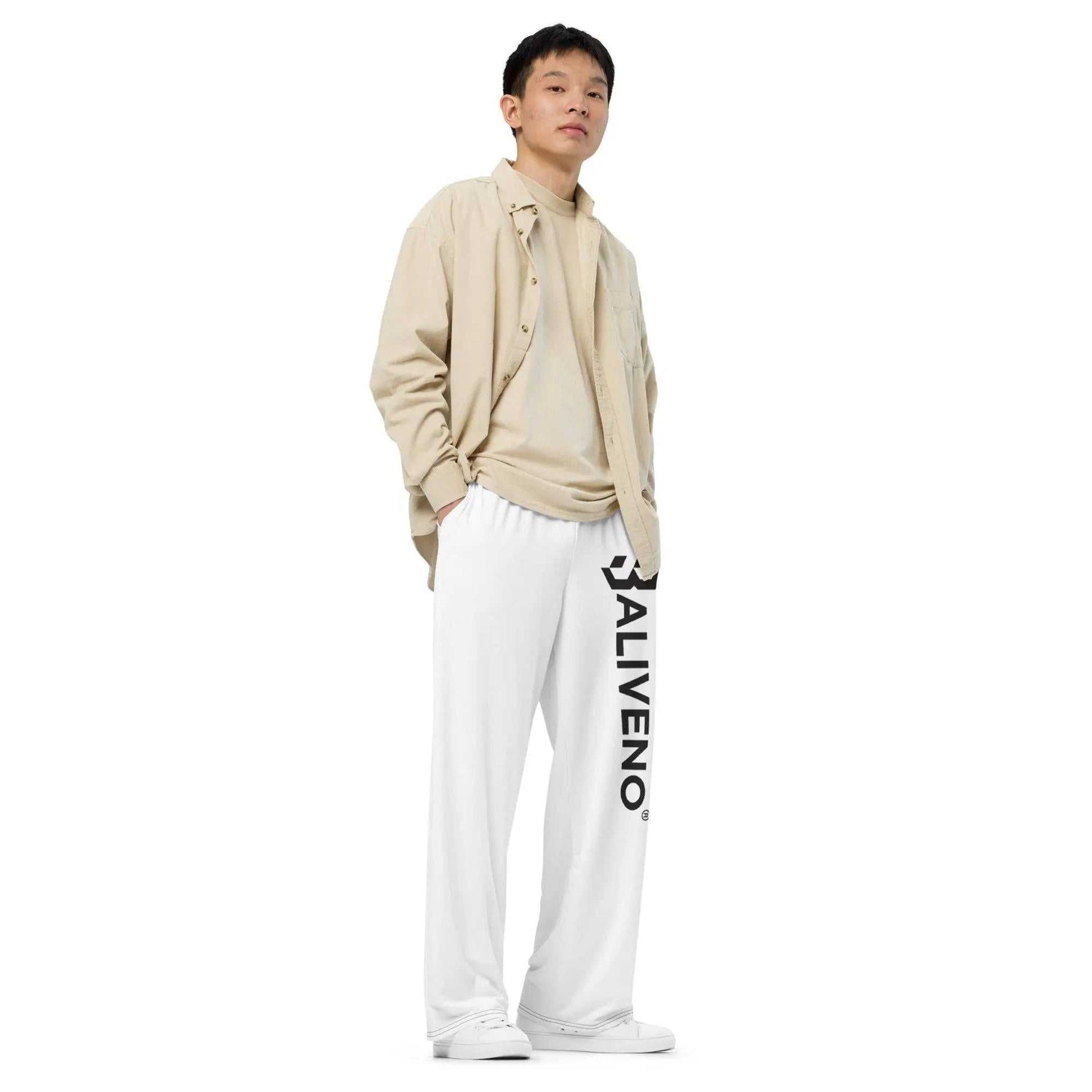 All-over printAll-over print wide-leg pantsUpgrade your loungewear with the trendy All-Over Print Wide-Leg Pants. These stylish knit pants combine the relaxed feel of sweatpants with a fashionable all-over pr[Bal]