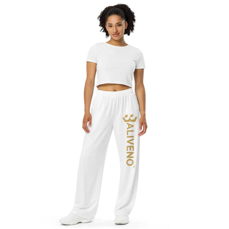 All-over printAll-over print wide-leg pantsUpgrade your loungewear with the trendy All-Over Print Wide-Leg Pants. These stylish knit pants combine the relaxed feel of sweatpants with a fashionable all-over pr[Bal]