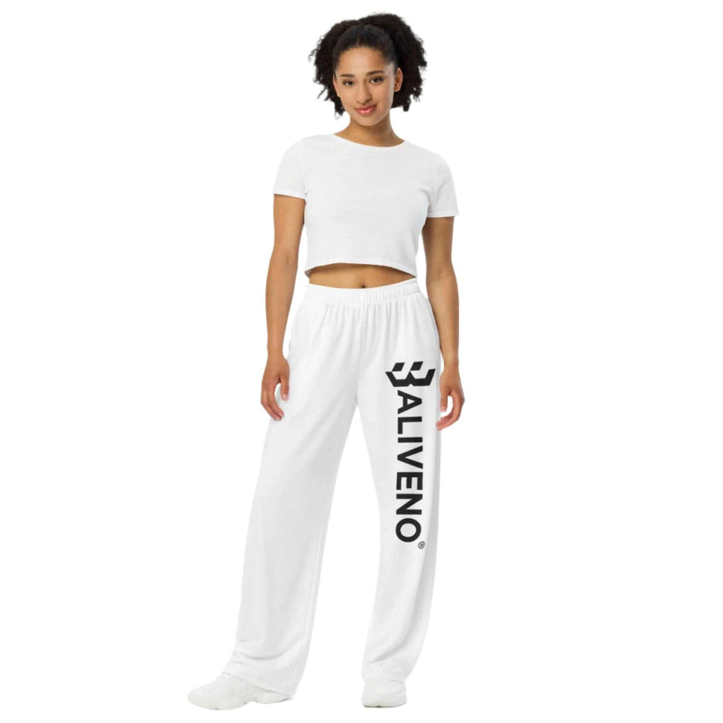 All-over printAll-over print wide-leg pantsUpgrade your loungewear with the trendy All-Over Print Wide-Leg Pants. These stylish knit pants combine the relaxed feel of sweatpants with a fashionable all-over pr[Bal]