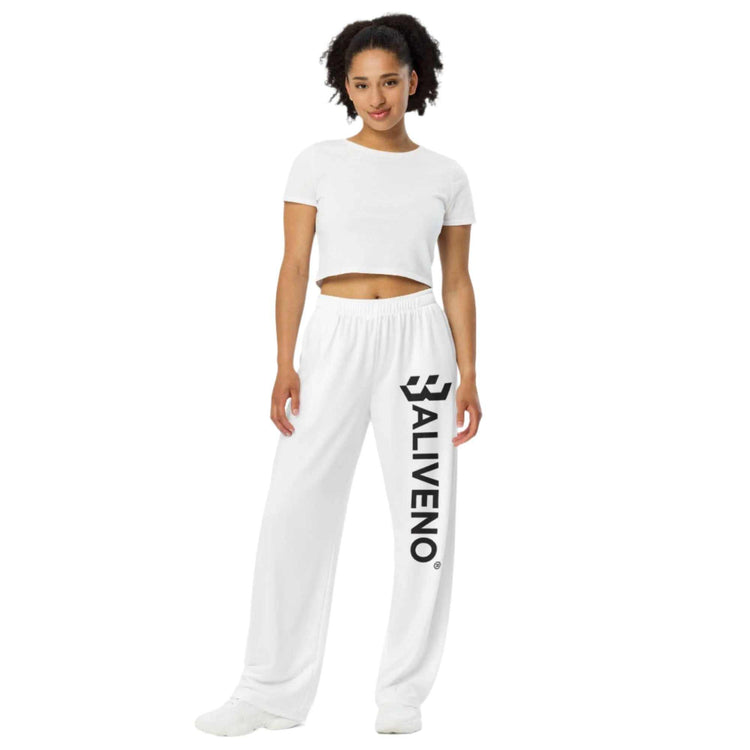 All-over printAll-over print wide-leg pantsUpgrade your loungewear with the trendy All-Over Print Wide-Leg Pants. These stylish knit pants combine the relaxed feel of sweatpants with a fashionable all-over pr[Bal]