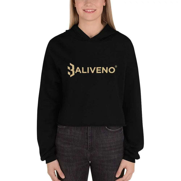 Baliveno CropBaliveno Crop HoodieMake a stylish statement in this trend-setting Baliveno Cropped Raw Hem Drawstring Hoodie. This modern take on the classic pullover features an edgy raw hem and adju[Bal]