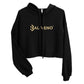 Baliveno CropBaliveno Crop HoodieMake a stylish statement in this trend-setting Baliveno Cropped Raw Hem Drawstring Hoodie. This modern take on the classic pullover features an edgy raw hem and adju[Bal]