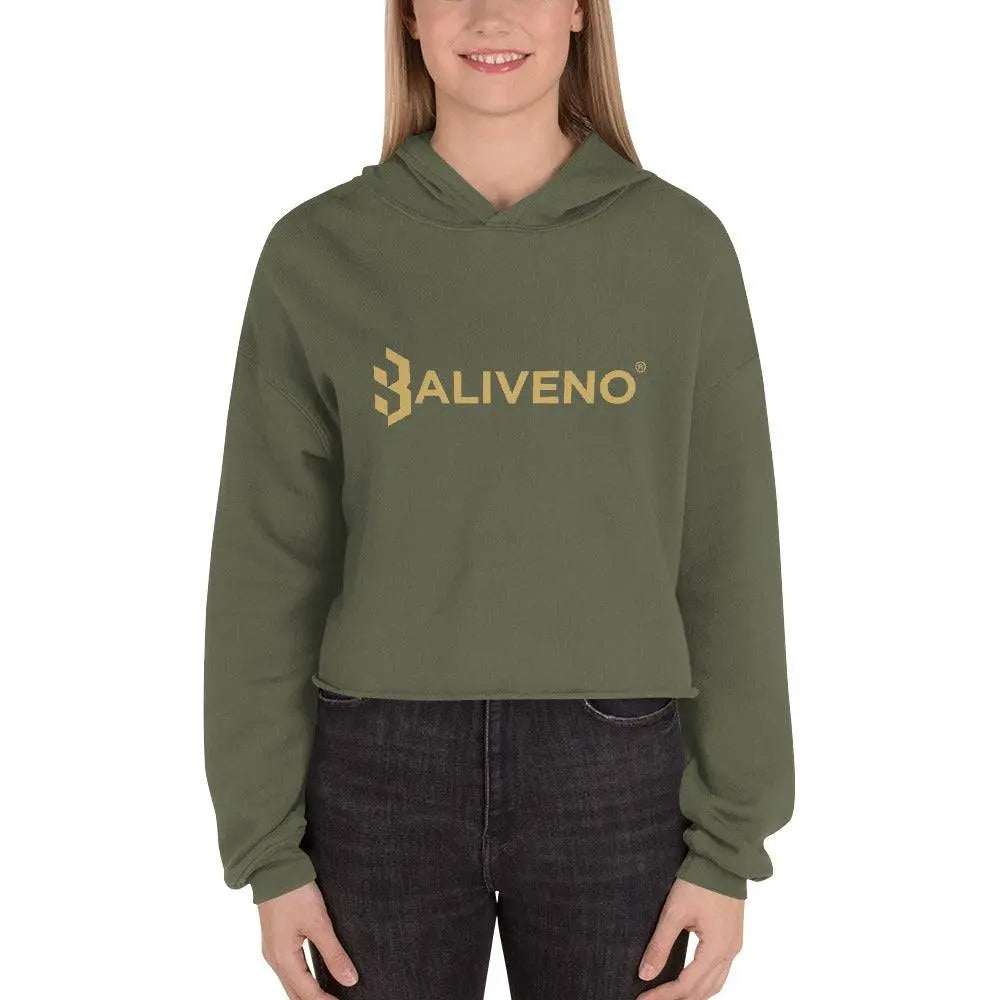 Baliveno Crop HoodieBaliveno Crop HoodieMake a stylish statement in this trend-setting Baliveno Cropped Raw Hem Drawstring Hoodie. This modern take on the classic pullover features an edgy raw hem and adju[Bal]