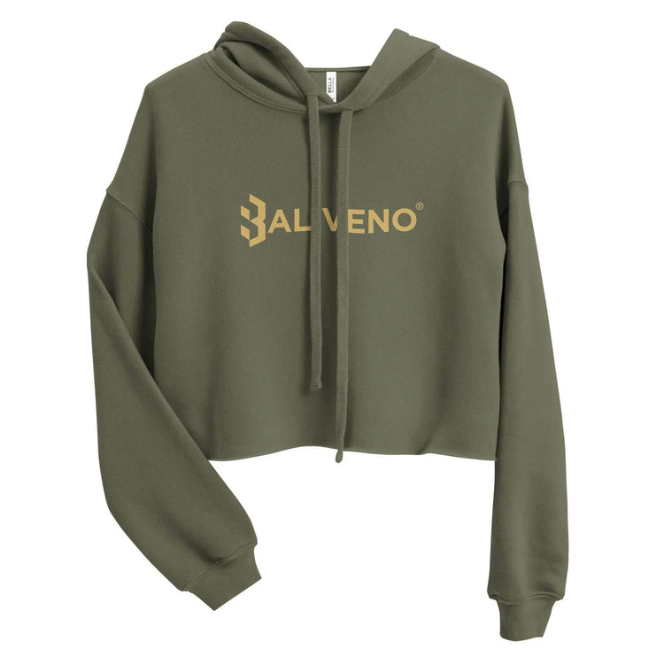 Baliveno Crop HoodieBaliveno Crop HoodieMake a stylish statement in this trend-setting Baliveno Cropped Raw Hem Drawstring Hoodie. This modern take on the classic pullover features an edgy raw hem and adju[Bal]