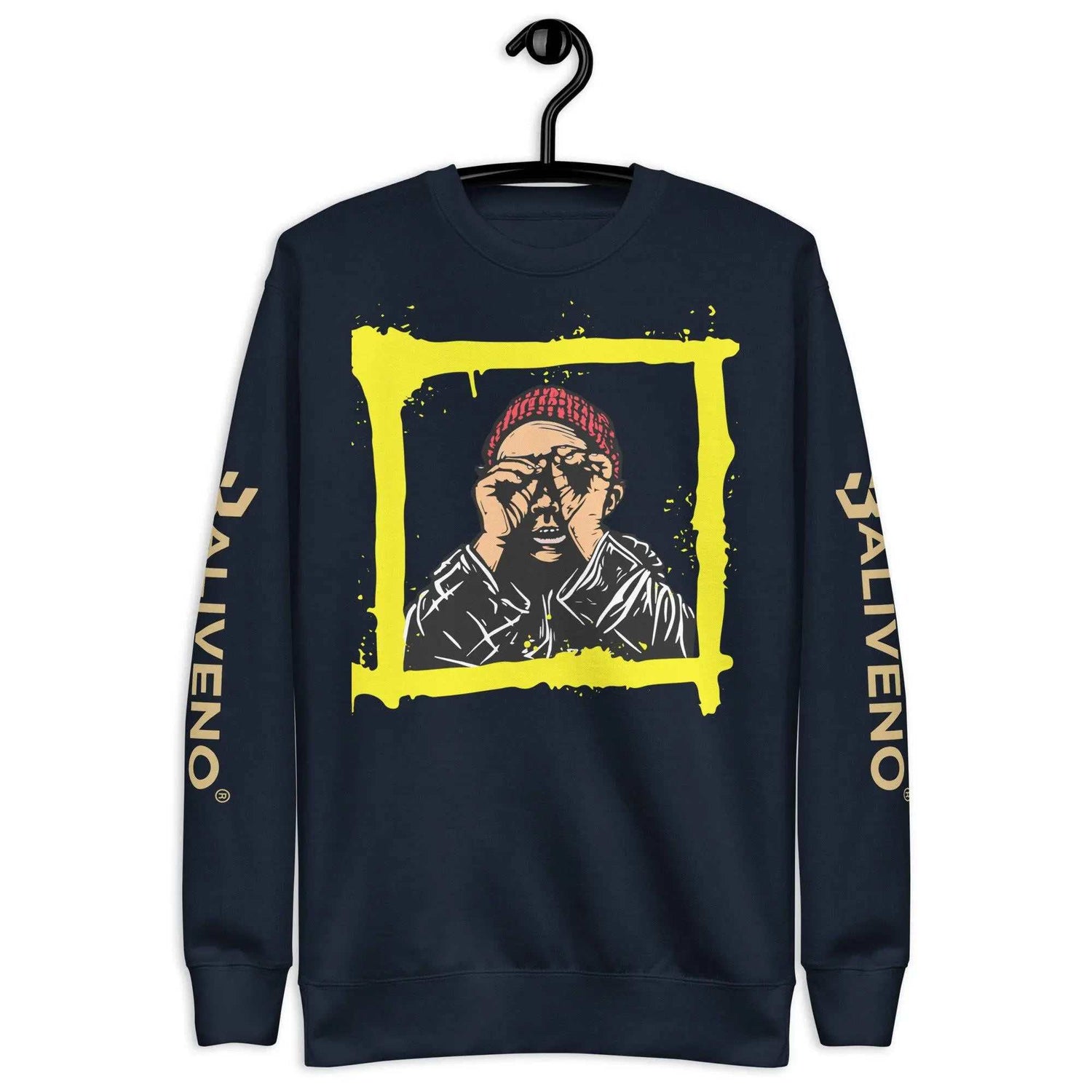 Baliveno GraffitiBaliveno Graffiti SweatshirtAdd an edgy urban vibe to your streetwear looks with the bold Baliveno Cotton Fleece Graffiti Print Crewneck Sweatshirt. This cozy crewneck sweater features an eye-c[Bal]