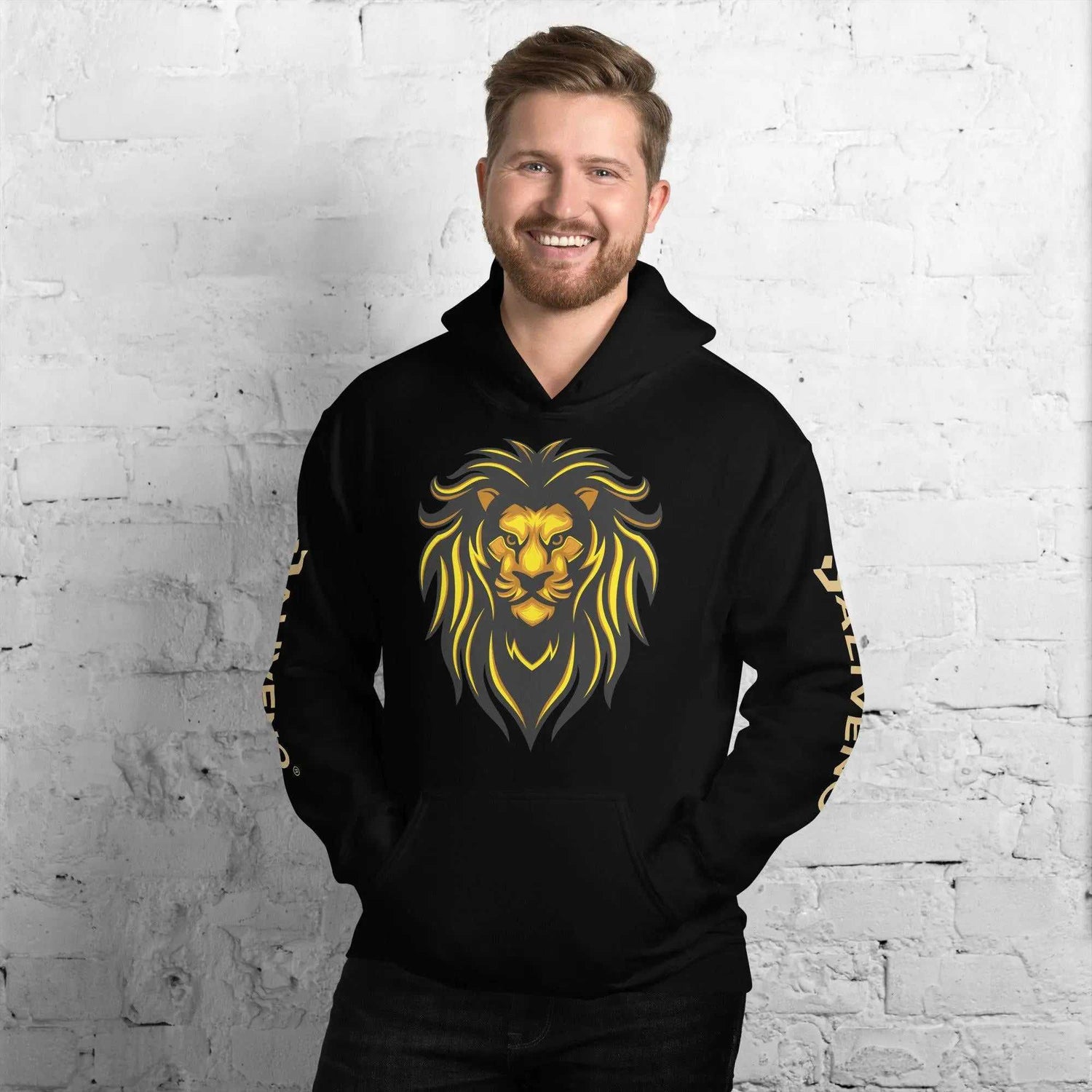 Baliveno Lion HoodieBaliveno Lion HoodieStay cozy and stylish with the ultra-soft Baliveno Lion Graphic Printed Lightweight Pullover Hoodie Sweatshirt. This casual pullover features an eye-catching lion gr[Bal]