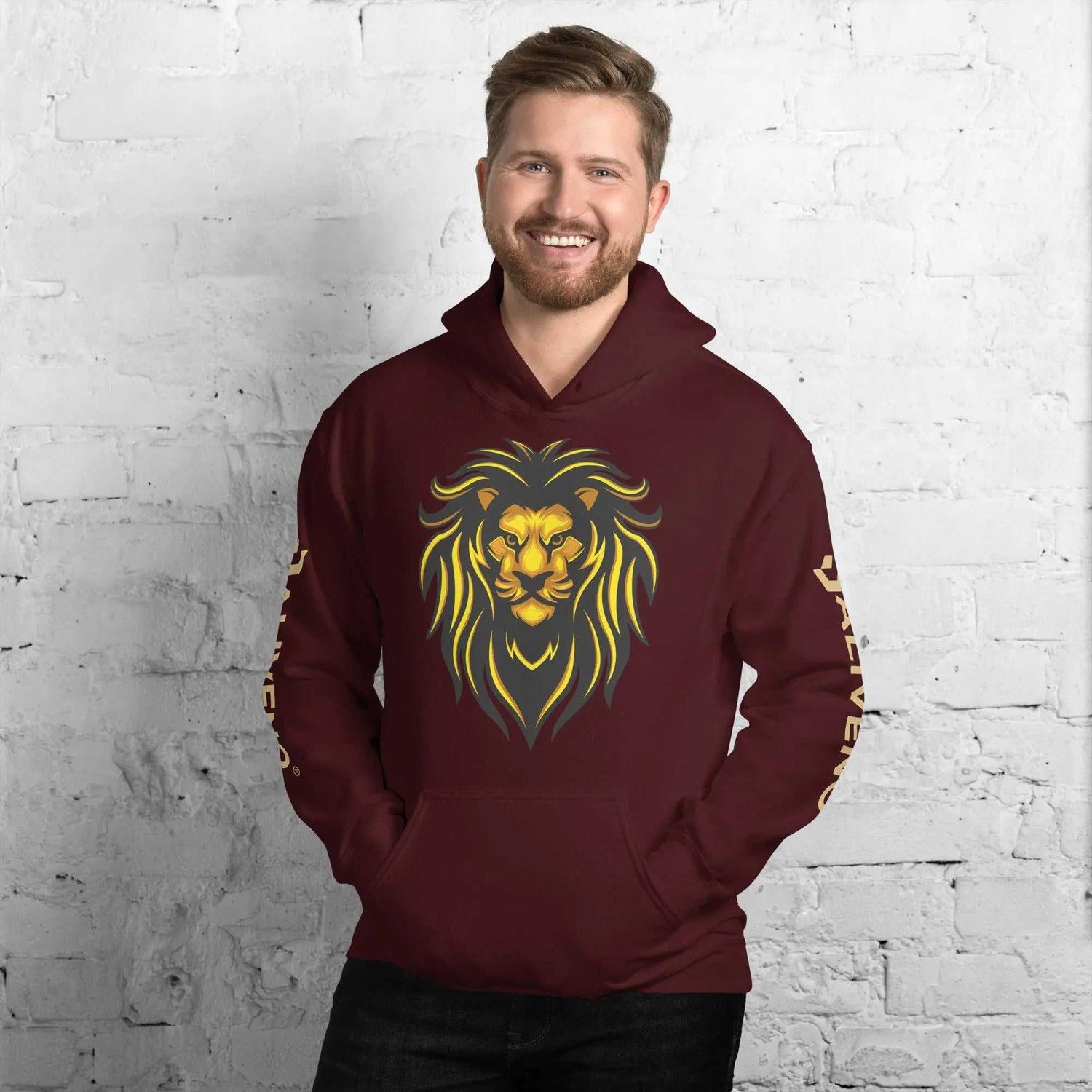 Baliveno LionBaliveno Lion HoodieStay cozy and stylish with the ultra-soft Baliveno Lion Graphic Printed Lightweight Pullover Hoodie Sweatshirt. This casual pullover features an eye-catching lion gr[Bal]
