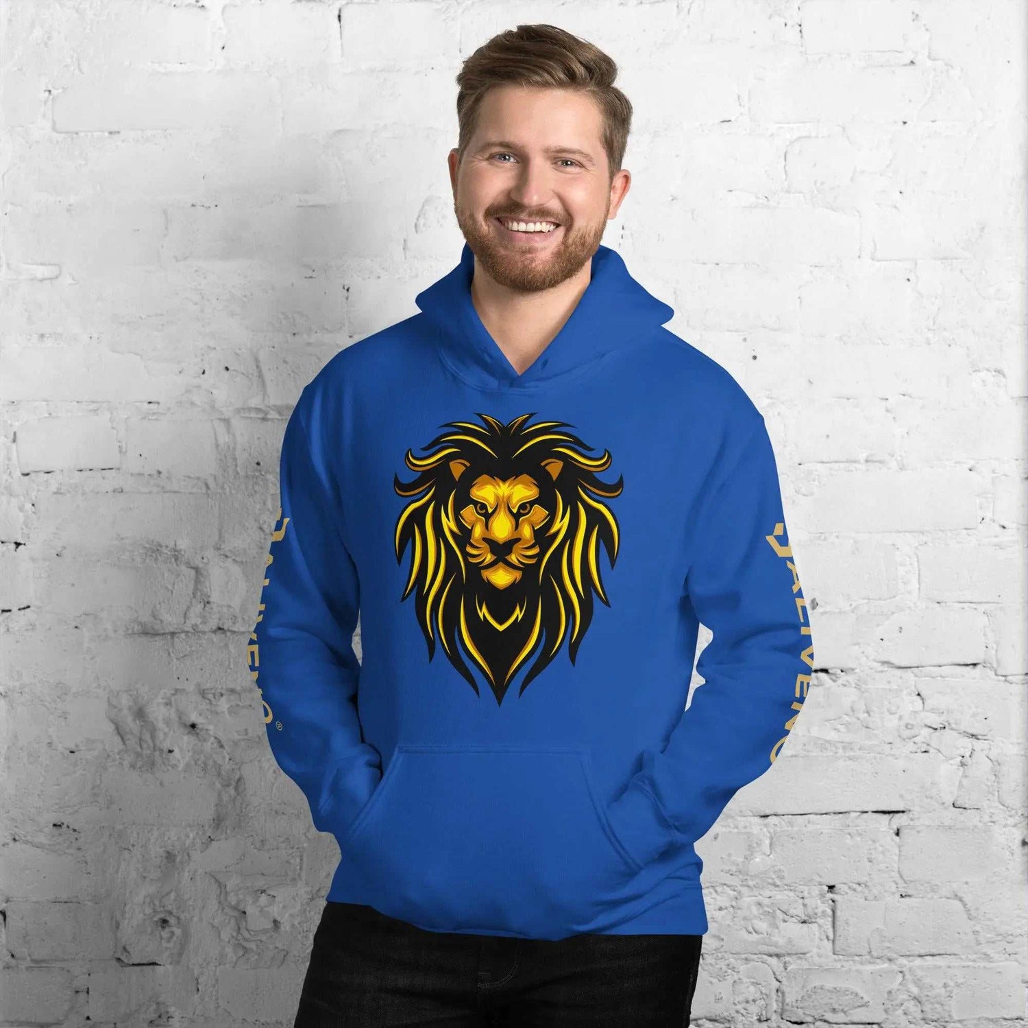 Baliveno Lion HoodieBaliveno Lion HoodieStay cozy and stylish with the ultra-soft Baliveno Lion Graphic Printed Lightweight Pullover Hoodie Sweatshirt. This casual pullover features an eye-catching lion gr[Bal]