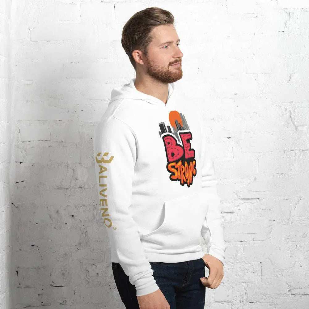 Be Strong hoodieBe Strong hoodieStay motivated and comfortable all year round in the soft Be Strong Cotton Poly Fleece Unisex Pullover Hoodie Sweatshirt. This cozy hooded pullover features an empow[Bal]