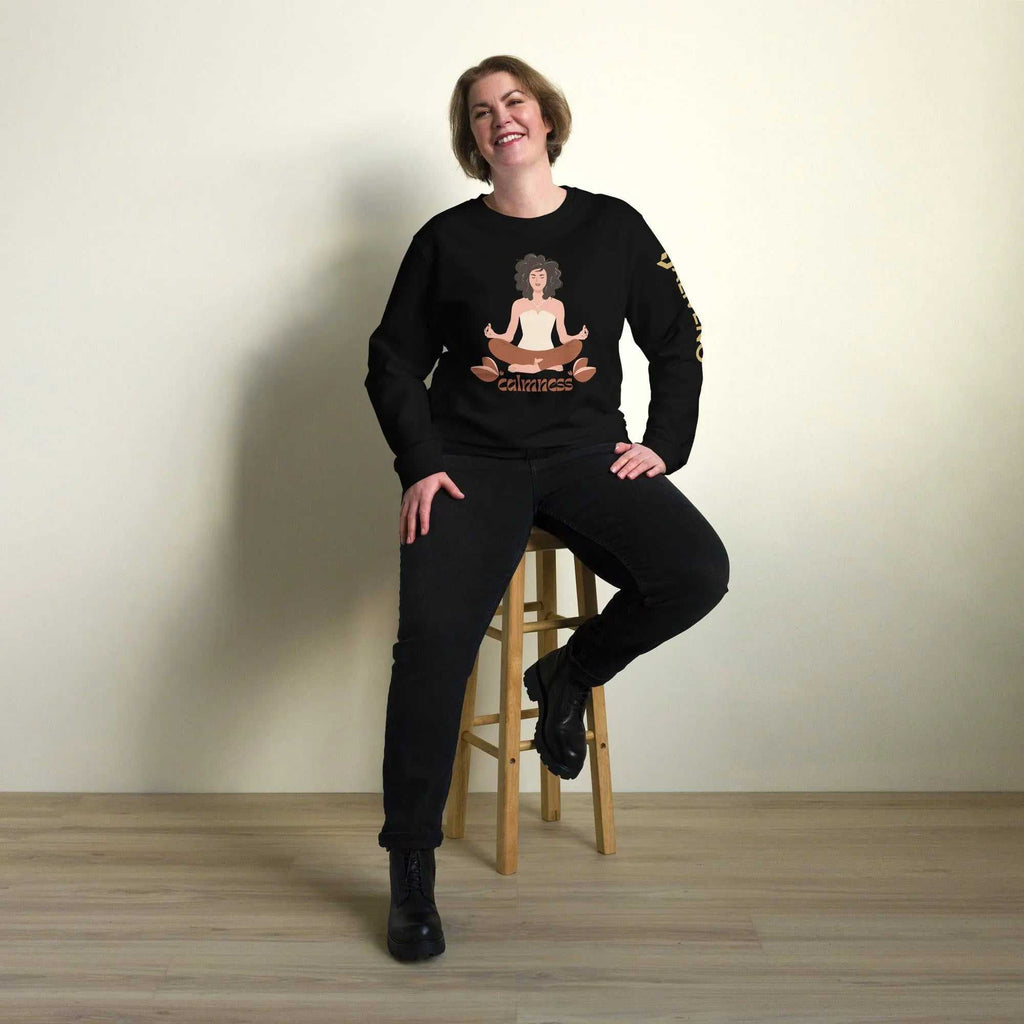 Calmness organicCalmness organic sweatshirtFind your zen in sustainable style with the Calmness Unisex Organic Cotton Recycled Crewneck Sweatshirt. This eco-friendly sweatshirt is crafted from soft organic an[Bal]