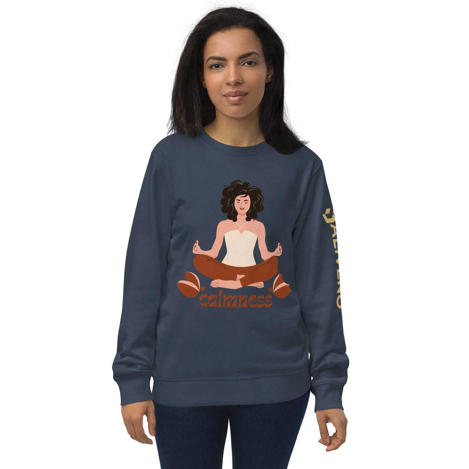 Calmness organicCalmness organic sweatshirtFind your zen in sustainable style with the Calmness Unisex Organic Cotton Recycled Crewneck Sweatshirt. This eco-friendly sweatshirt is crafted from soft organic an[Bal]