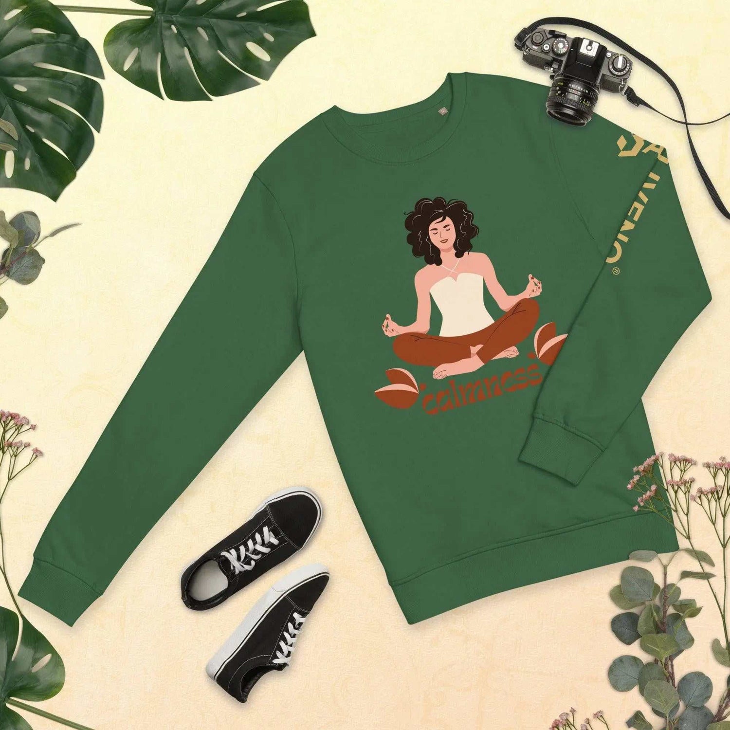 Calmness organicCalmness organic sweatshirtFind your zen in sustainable style with the Calmness Unisex Organic Cotton Recycled Crewneck Sweatshirt. This eco-friendly sweatshirt is crafted from soft organic an[Bal]