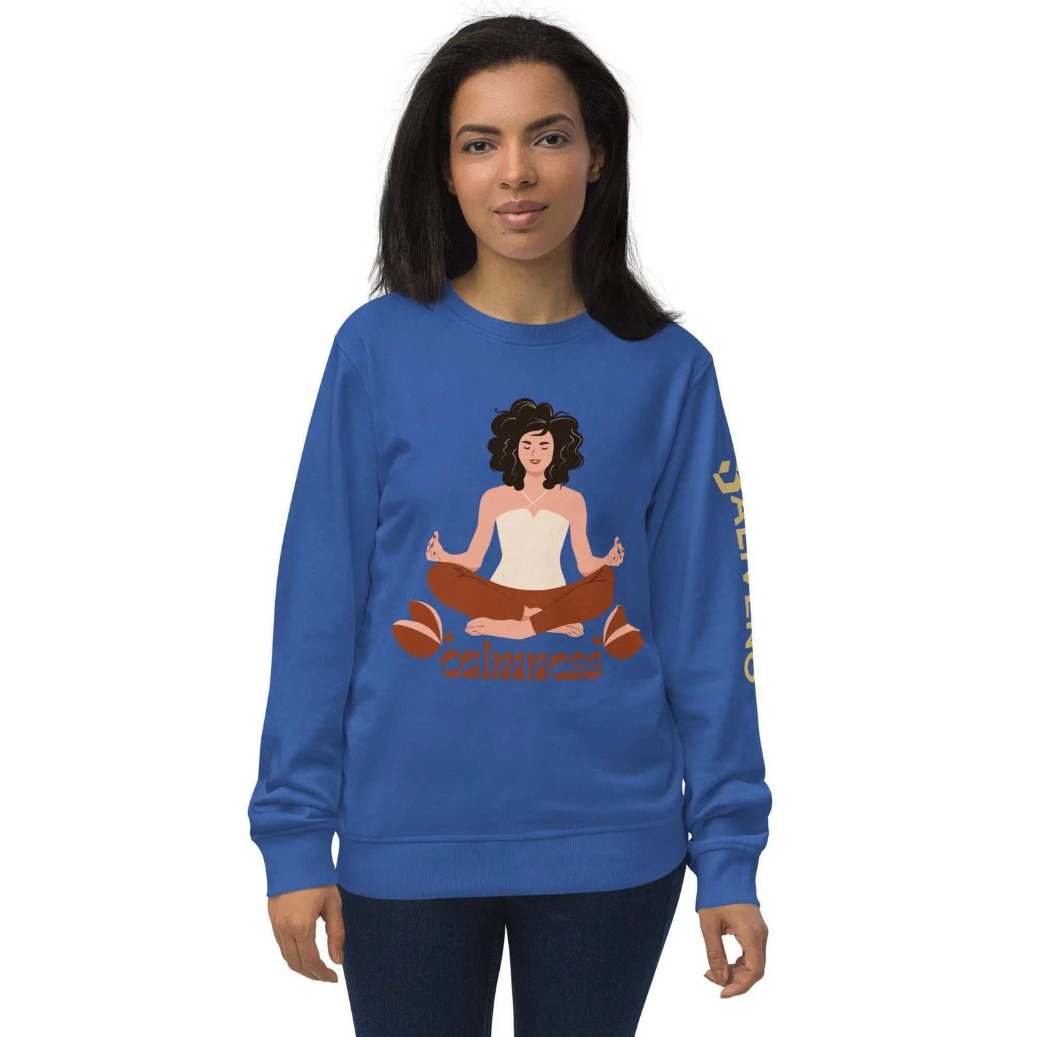 Calmness organicCalmness organic sweatshirtFind your zen in sustainable style with the Calmness Unisex Organic Cotton Recycled Crewneck Sweatshirt. This eco-friendly sweatshirt is crafted from soft organic an[Bal]