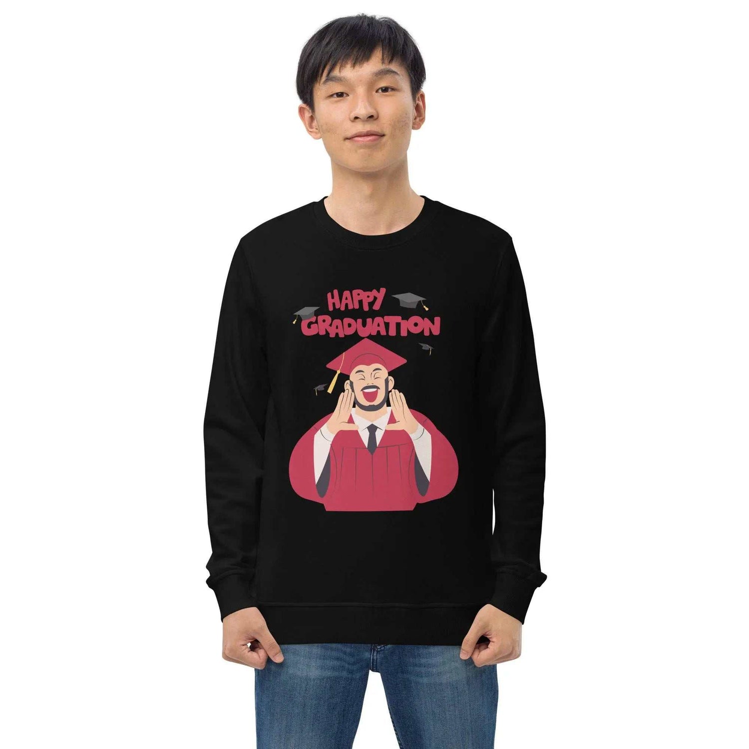 Happy Graduation SweatshirtHappy Graduation SweatshirtCelebrate the milestone of graduation in style with our Happy Graduation Sweatshirt.
Crafted with care from organic and recycled materials, this unisex sweatshirt is[Bal]