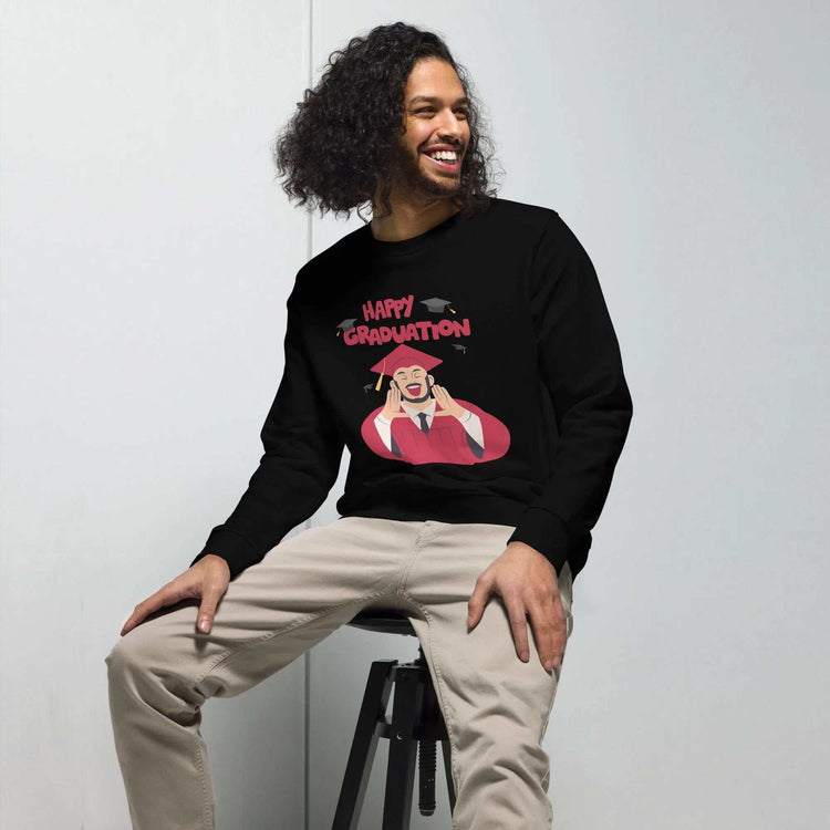 Happy Graduation SweatshirtHappy Graduation SweatshirtCelebrate the milestone of graduation in style with our Happy Graduation Sweatshirt.
Crafted with care from organic and recycled materials, this unisex sweatshirt is[Bal]