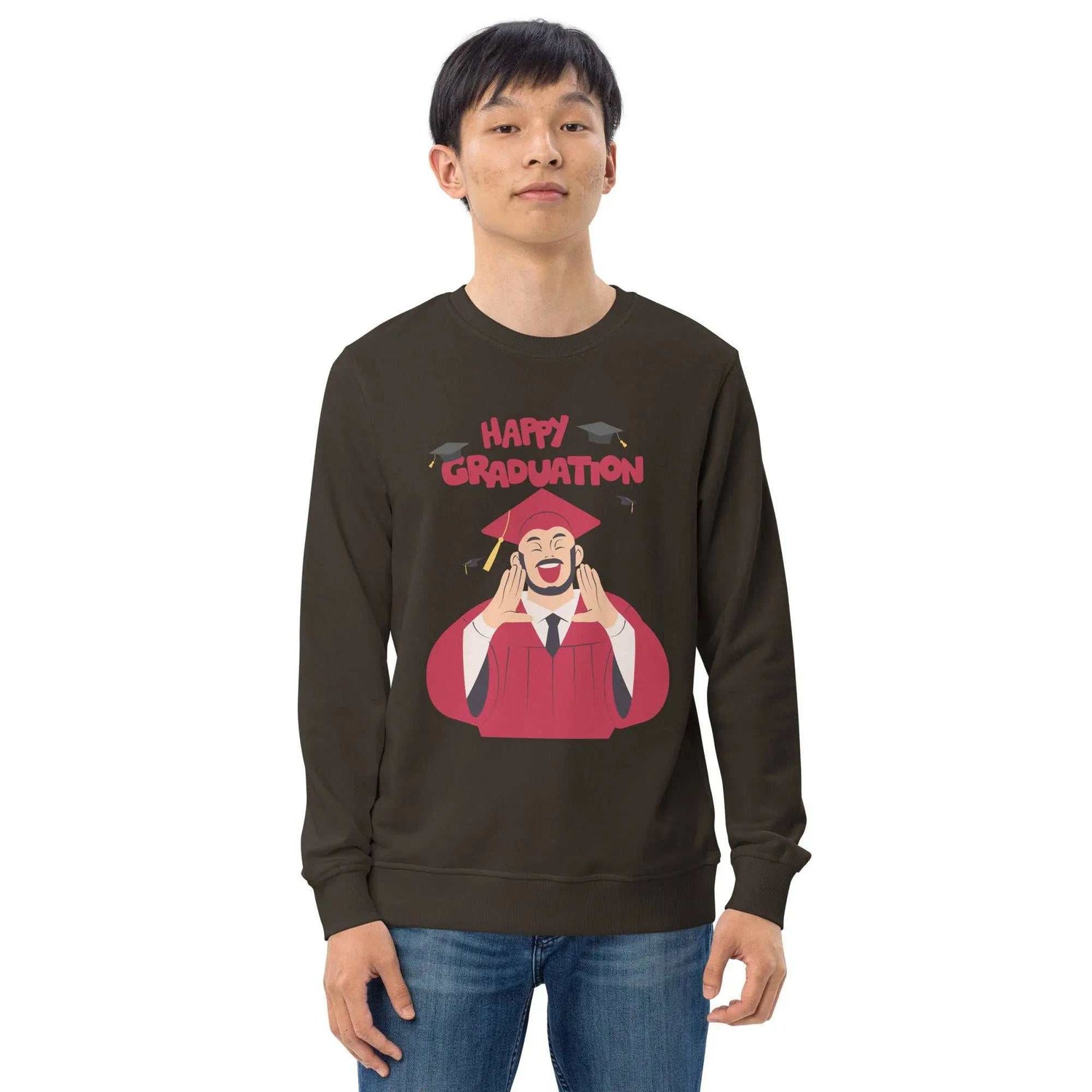 Happy Graduation SweatshirtHappy Graduation SweatshirtCelebrate the milestone of graduation in style with our Happy Graduation Sweatshirt.
Crafted with care from organic and recycled materials, this unisex sweatshirt is[Bal]