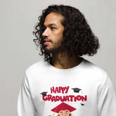 Happy Graduation SweatshirtHappy Graduation SweatshirtCelebrate the milestone of graduation in style with our Happy Graduation Sweatshirt.
Crafted with care from organic and recycled materials, this unisex sweatshirt is[Bal]