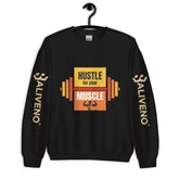 Hustle For Your MuscleHustle For Your Muscle SweatshirtStay warm and stylish during your toughest workouts with our Hustle For Your Muscle Sweatshirt. Crafted to withstand the colder months, this sturdy yet comfortable s[Bal]
