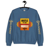 Hustle For Your MuscleHustle For Your Muscle SweatshirtStay warm and stylish during your toughest workouts with our Hustle For Your Muscle Sweatshirt. Crafted to withstand the colder months, this sturdy yet comfortable s[Bal]
