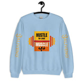 Hustle For Your MuscleHustle For Your Muscle SweatshirtStay warm and stylish during your toughest workouts with our Hustle For Your Muscle Sweatshirt. Crafted to withstand the colder months, this sturdy yet comfortable s[Bal]