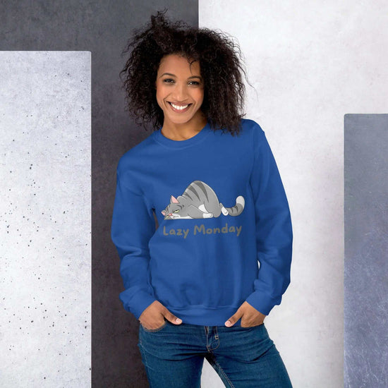 Lazy Monday SweatshirtLazy Monday SweatshirtEmbrace the comfort and warmth of our Lazy Monday Sweatshirt, the perfect companion for those cozy, relaxed days. Crafted to keep you snug and stylish during the col[Bal]