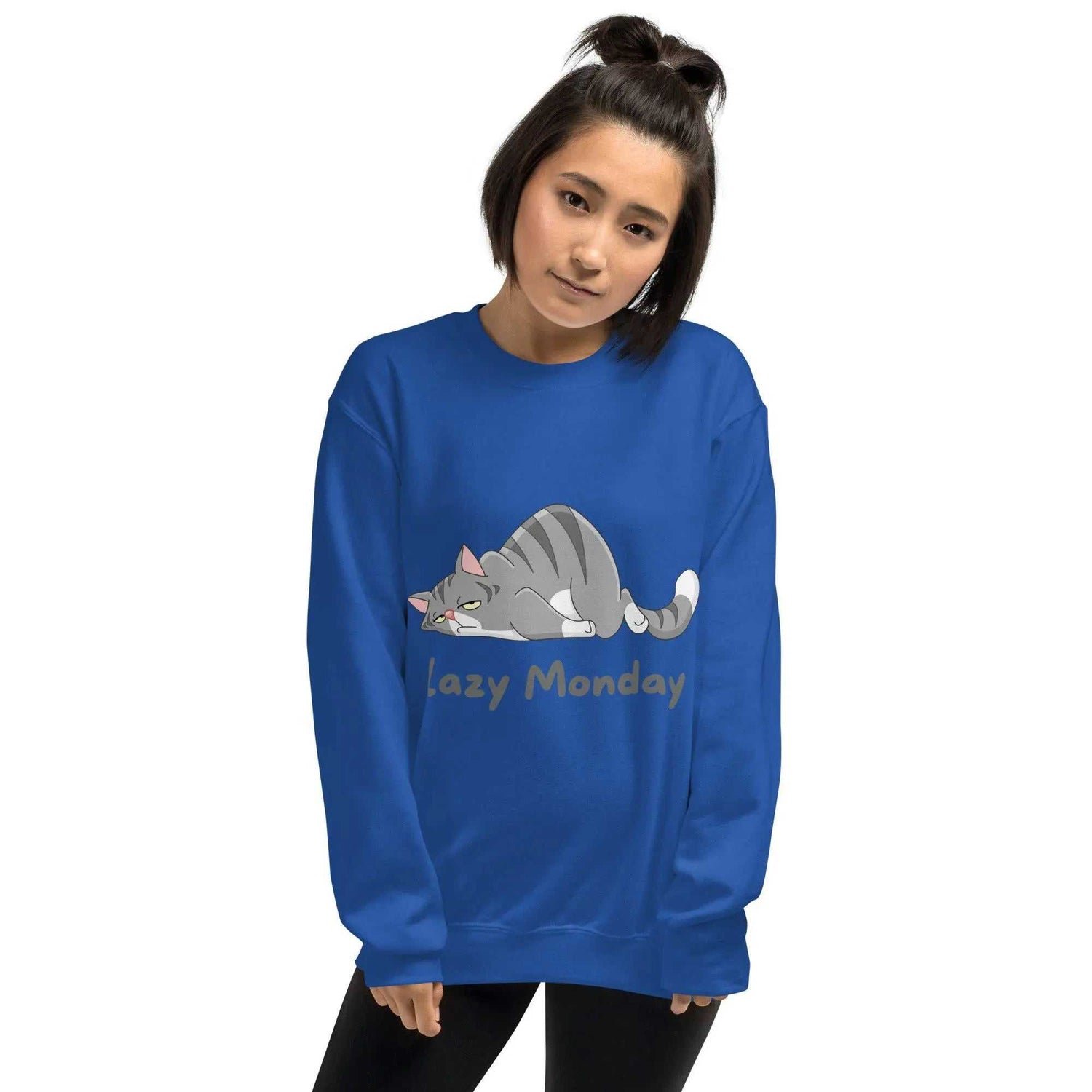 Lazy Monday SweatshirtLazy Monday SweatshirtEmbrace the comfort and warmth of our Lazy Monday Sweatshirt, the perfect companion for those cozy, relaxed days. Crafted to keep you snug and stylish during the col[Bal]