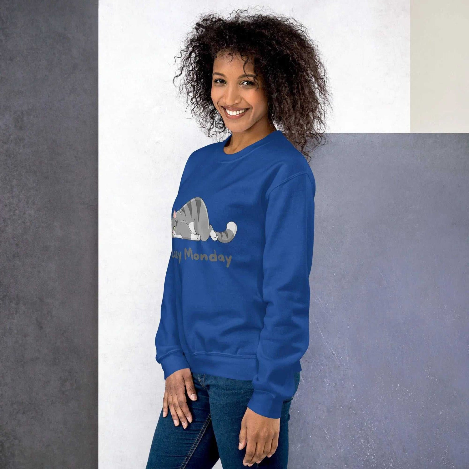 Lazy Monday SweatshirtLazy Monday SweatshirtEmbrace the comfort and warmth of our Lazy Monday Sweatshirt, the perfect companion for those cozy, relaxed days. Crafted to keep you snug and stylish during the col[Bal]