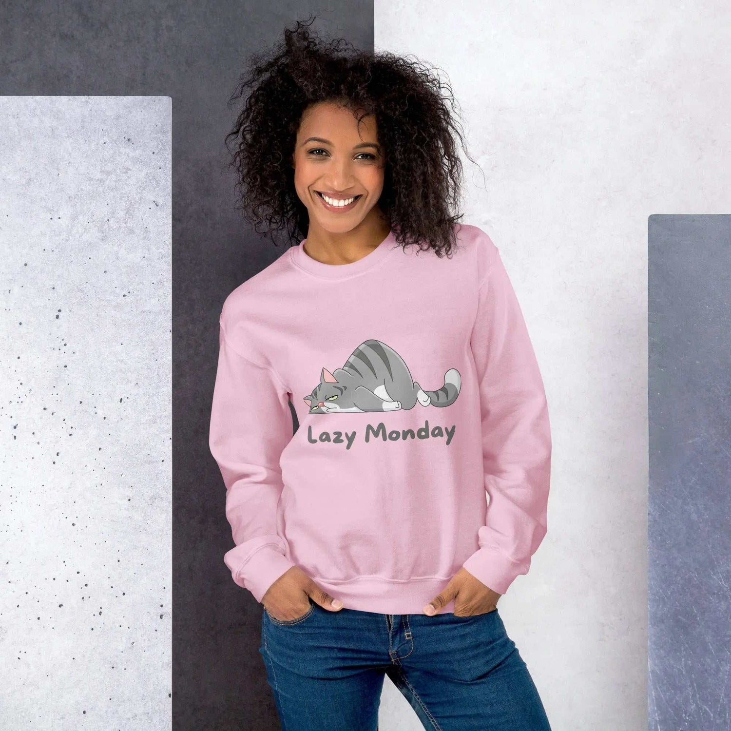 Lazy Monday SweatshirtLazy Monday SweatshirtEmbrace the comfort and warmth of our Lazy Monday Sweatshirt, the perfect companion for those cozy, relaxed days. Crafted to keep you snug and stylish during the col[Bal]