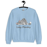 Lazy Monday SweatshirtLazy Monday SweatshirtEmbrace the comfort and warmth of our Lazy Monday Sweatshirt, the perfect companion for those cozy, relaxed days. Crafted to keep you snug and stylish during the col[Bal]