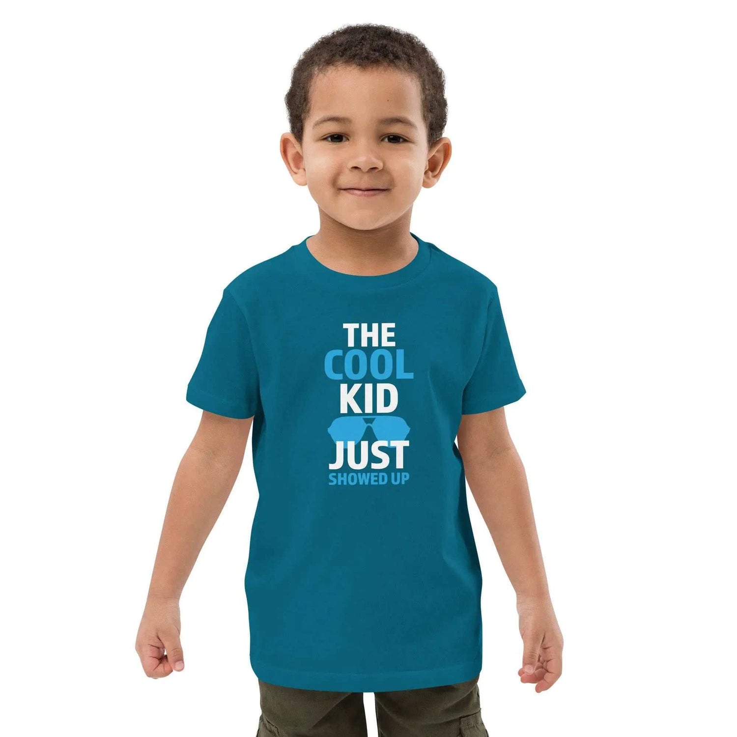 Cool Kid JustThe Cool Kid Just Showed Up T-shirtIntroducing "The Cool Kid Just Showed Up" T-shirt – the perfect blend of style, comfort, and sustainability for your little trendsetter! Crafted from 100% organic ri[Bal]