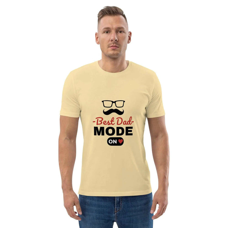Best Dad Mode OnBest Dad Mode On T-ShirtCelebrate fatherhood in eco-friendly comfort with the "Best Dad Mode On" Graphic Organic Cotton Crewneck T-Shirt. This soft 100% organic ring-spun cotton tee feature[Bal]