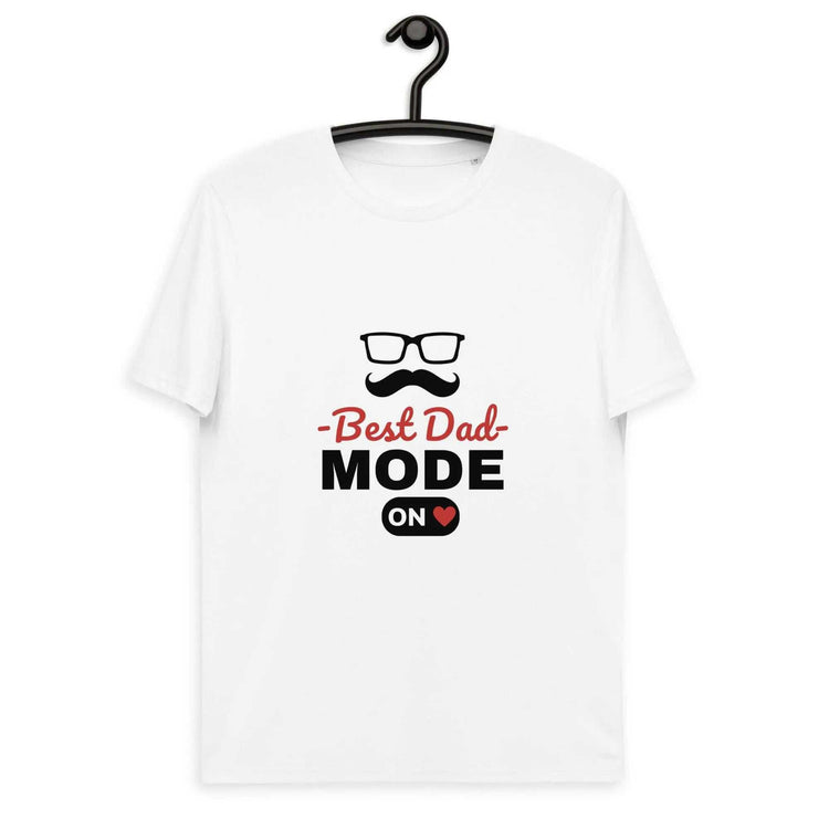 Best Dad Mode OnBest Dad Mode On T-ShirtCelebrate fatherhood in eco-friendly comfort with the "Best Dad Mode On" Graphic Organic Cotton Crewneck T-Shirt. This soft 100% organic ring-spun cotton tee feature[Bal]