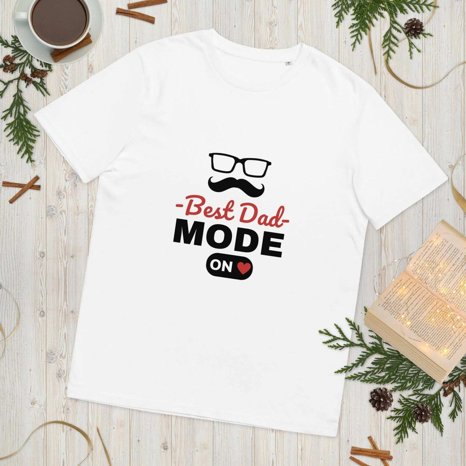 Best Dad Mode OnBest Dad Mode On T-ShirtCelebrate fatherhood in eco-friendly comfort with the "Best Dad Mode On" Graphic Organic Cotton Crewneck T-Shirt. This soft 100% organic ring-spun cotton tee feature[Bal]